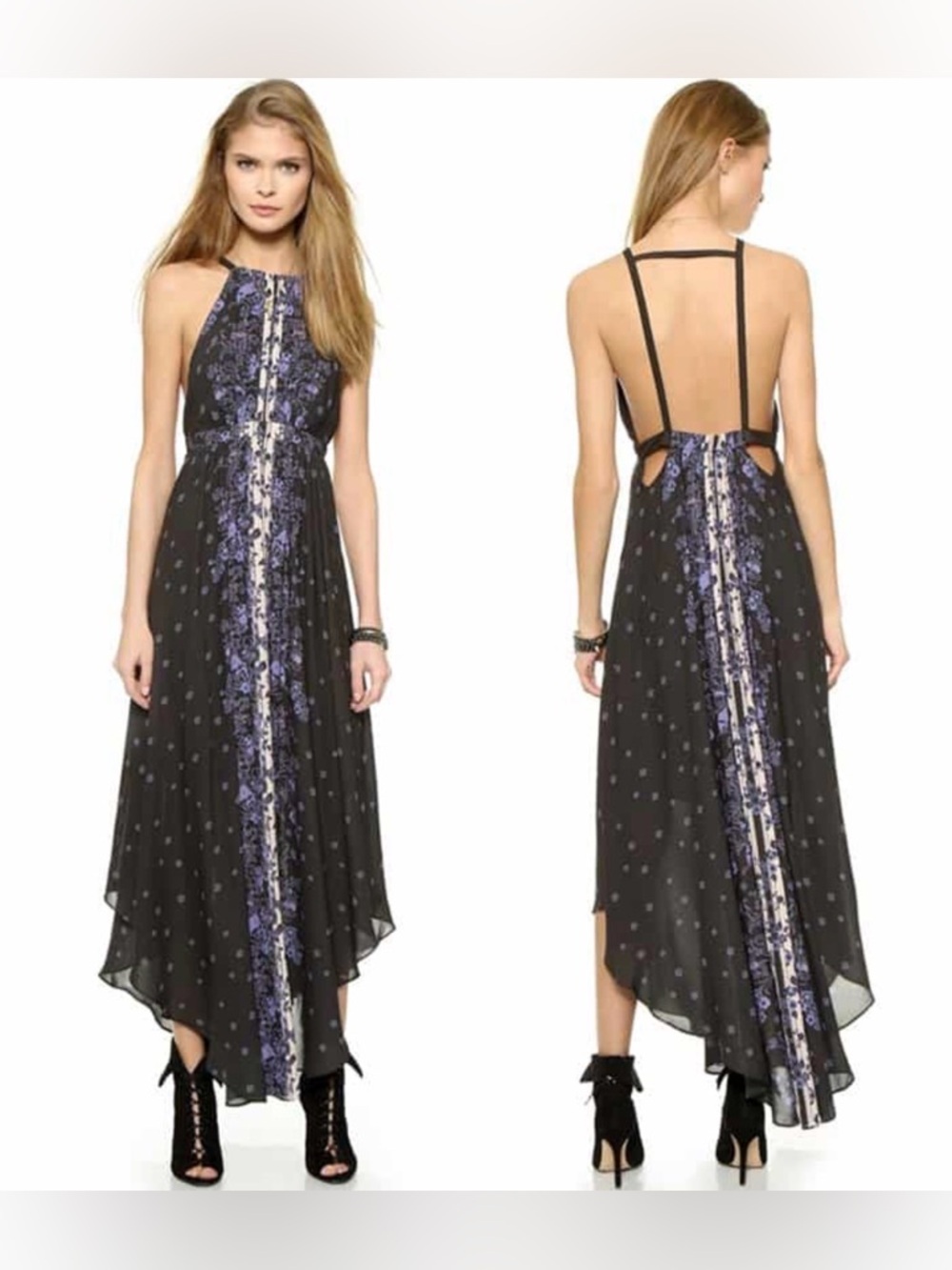 Free People Caught in The Moment Cutout Maxi Dress, size 6